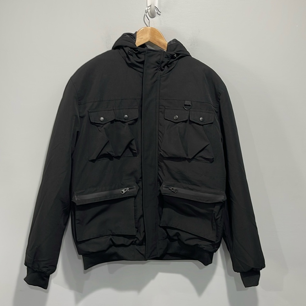 Spring + Mercer size large men’s bomber winter jacket coat black color NEW